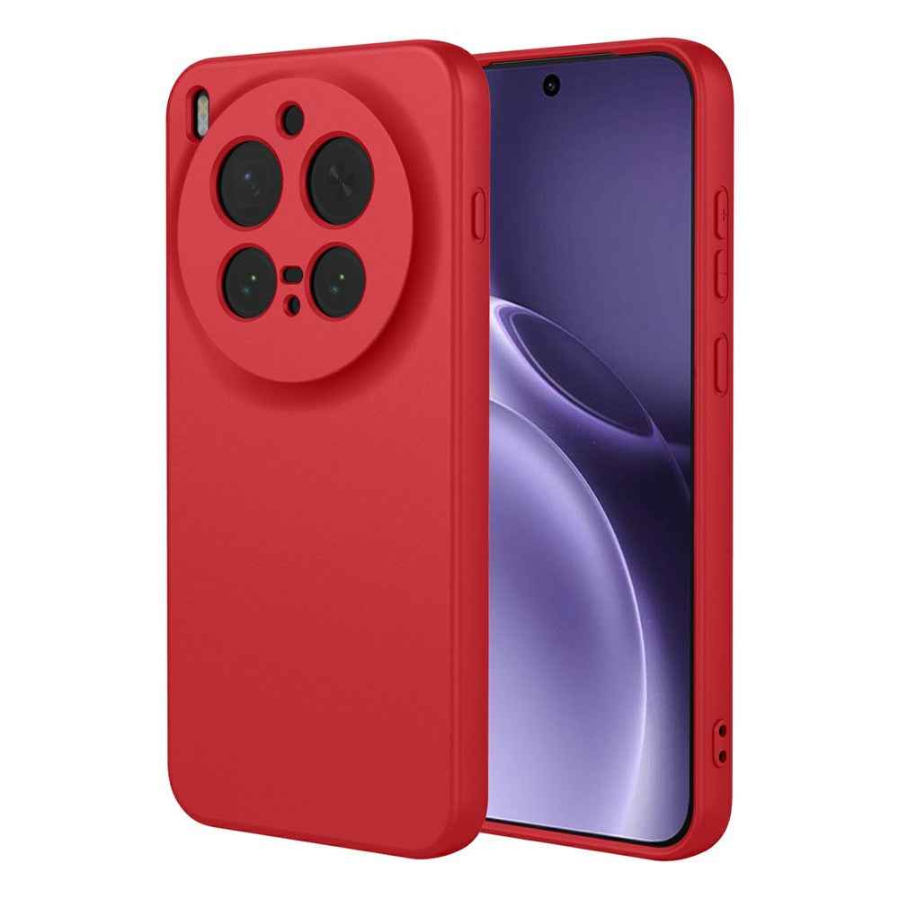 For vivo X300 Pro 5G Case Liquid Silicone Feel Soft TPU Protective Phone Cover - Red