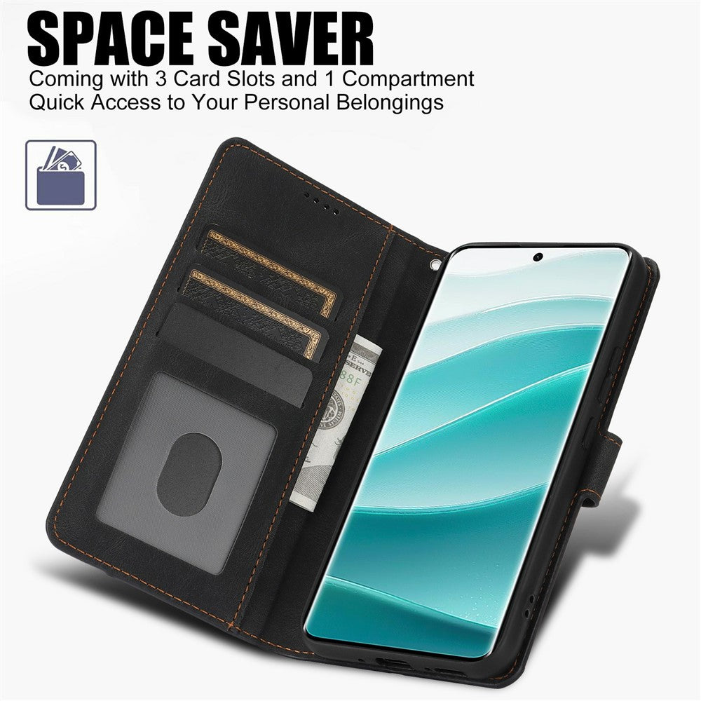 For Xiaomi Redmi Note 15 Pro 4G (Global) Case PU Leather Phone Cover with Wallet Stand - Black