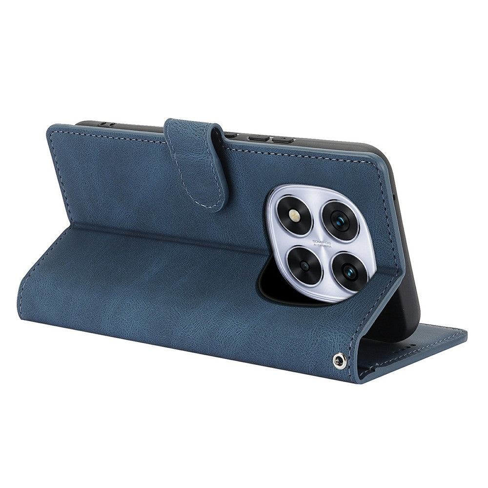 For Xiaomi Redmi Note 15 Pro 4G (Global) Case PU Leather Phone Cover with Wallet Stand - Blue