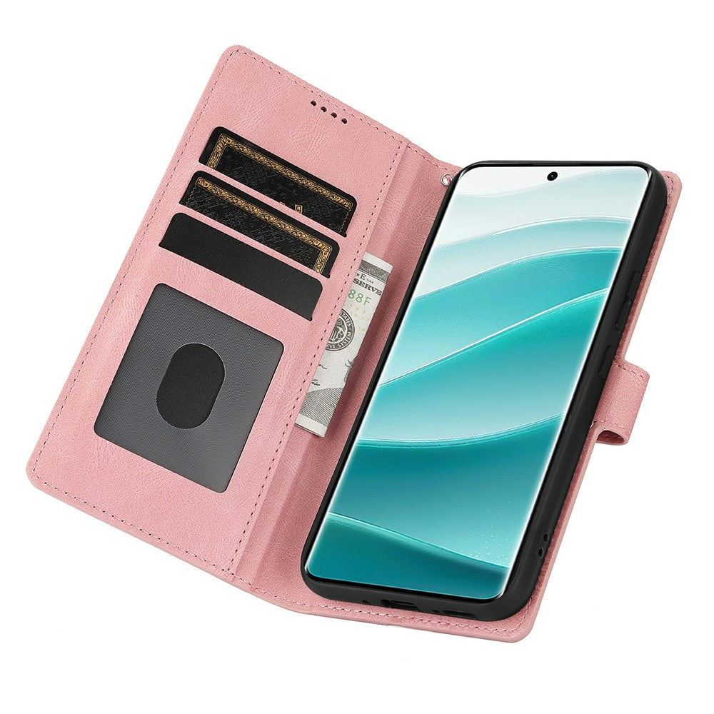 For Xiaomi Redmi Note 15 Pro 4G (Global) Case PU Leather Phone Cover with Wallet Stand - Pink