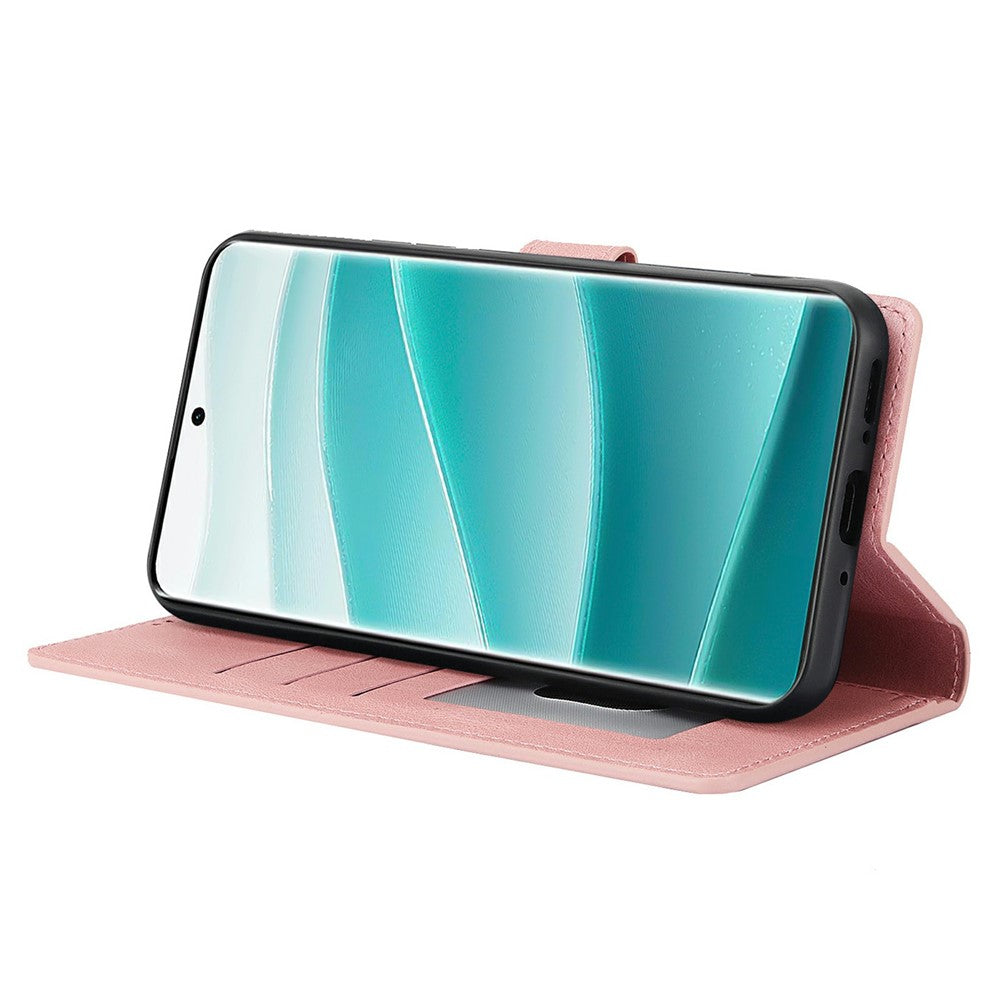 For Xiaomi Redmi Note 15 Pro 4G (Global) Case PU Leather Phone Cover with Wallet Stand - Pink