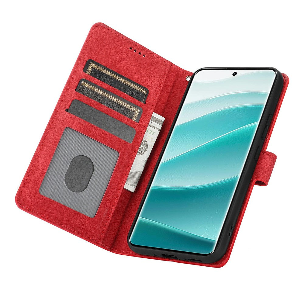 For Xiaomi Redmi Note 15 Pro 4G (Global) Case PU Leather Phone Cover with Wallet Stand - Red