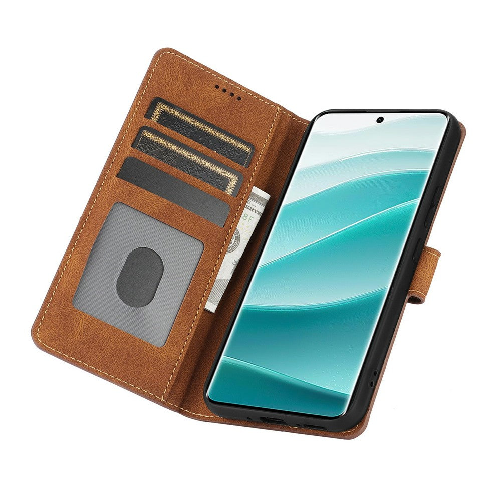 For Xiaomi Redmi Note 15 Pro 4G (Global) Case PU Leather Phone Cover with Wallet Stand - Brown