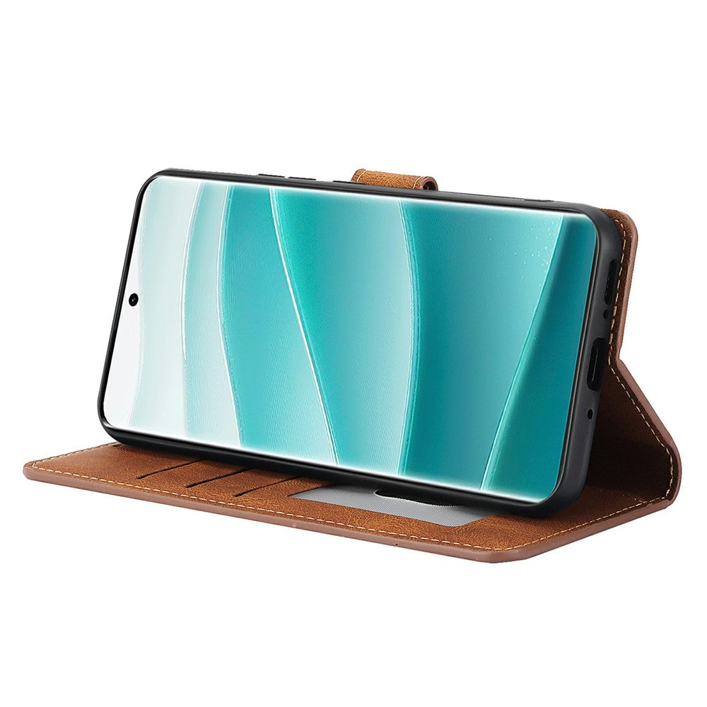 For Xiaomi Redmi Note 15 Pro 4G (Global) Case PU Leather Phone Cover with Wallet Stand - Brown