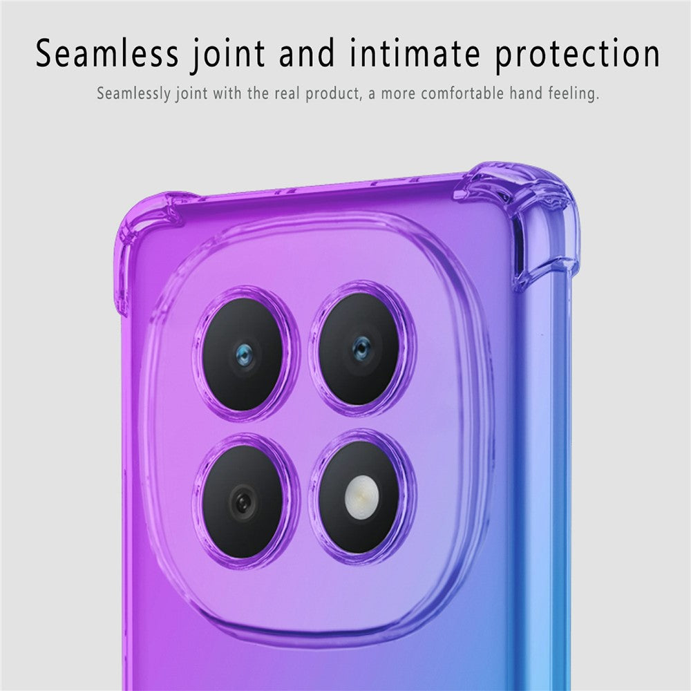 For Xiaomi Poco M8 5G / Redmi Note 15 5G (Global) Case Gradient Color TPU Anti-Drop Phone Cover - Black  /  Gold