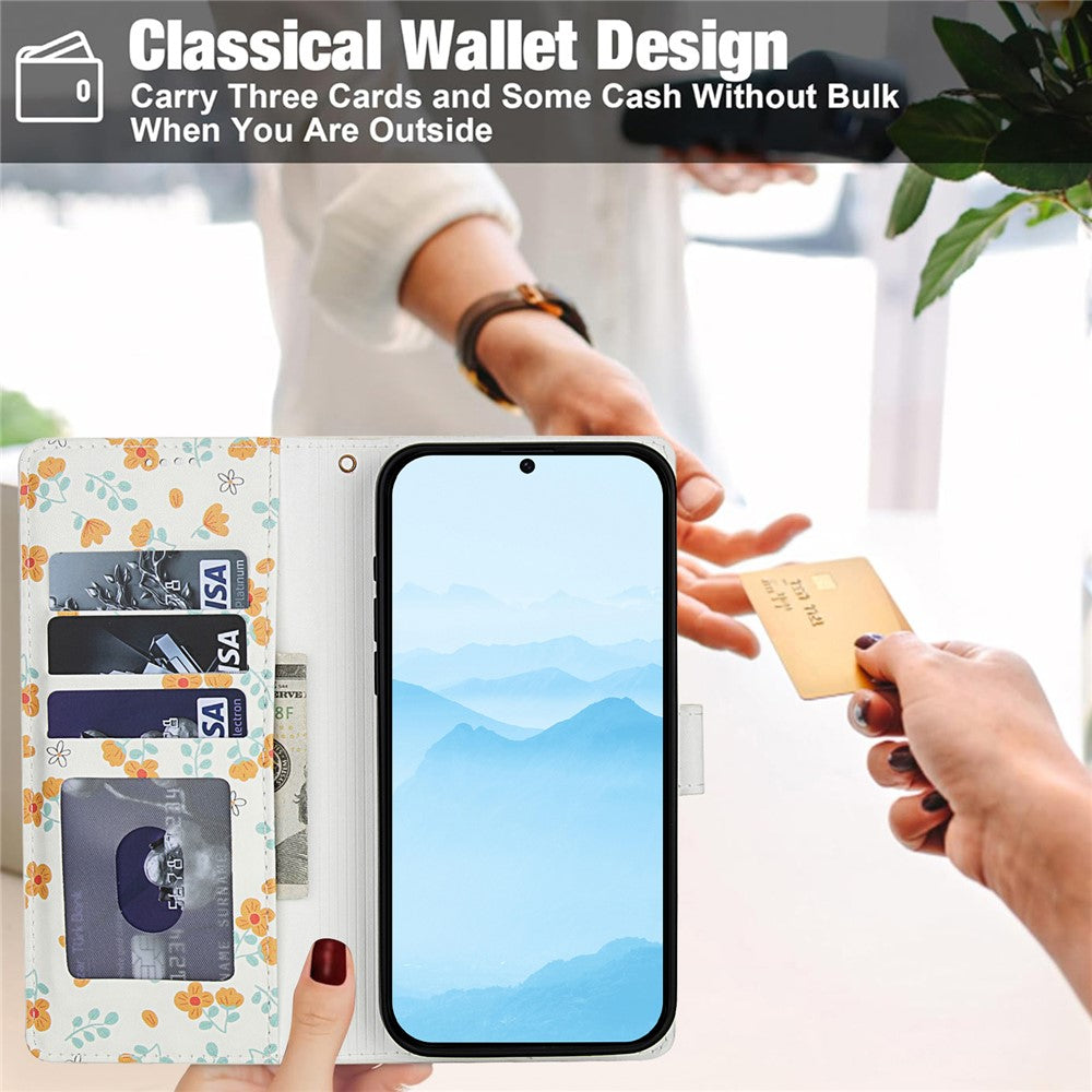 For Xiaomi Redmi Note 15 Pro 4G (Global) Wallet Case Rhombic Floral Design Leather Flip Phone Cover with Strap - A3