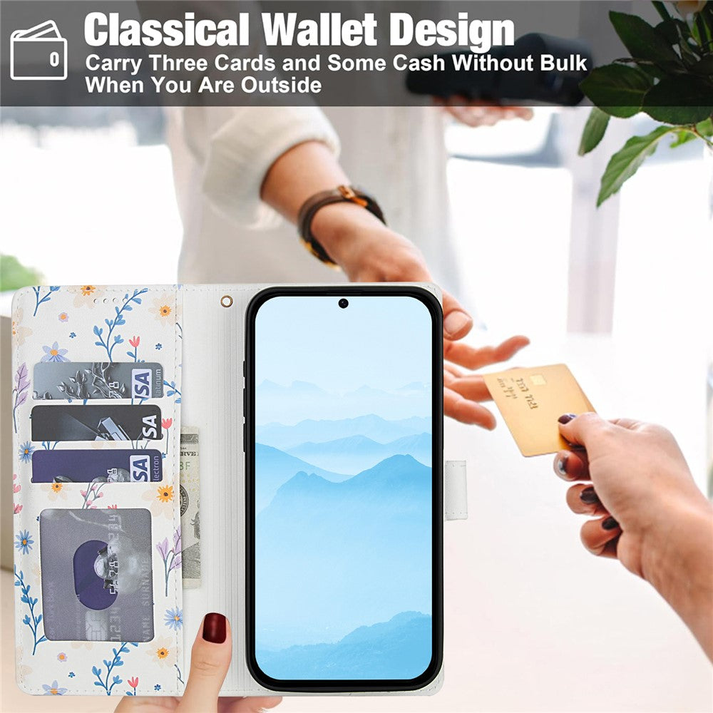 For Xiaomi Redmi Note 15 Pro 4G (Global) Wallet Case Rhombic Floral Design Leather Flip Phone Cover with Strap - A2