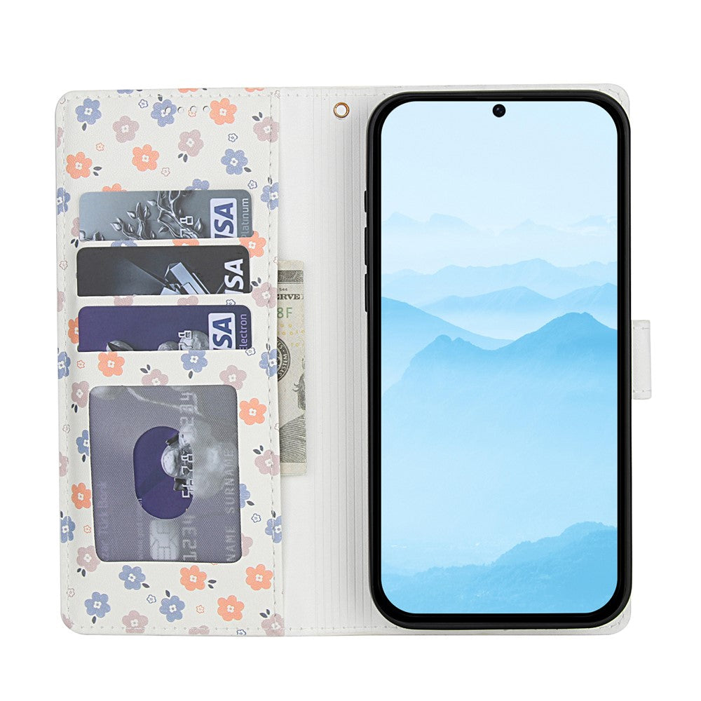For Xiaomi Redmi Note 15 Pro 4G (Global) Wallet Case Rhombic Floral Design Leather Flip Phone Cover with Strap - A4