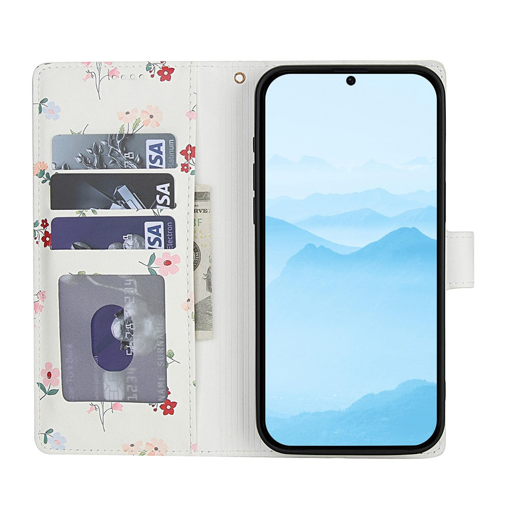 For Xiaomi Redmi Note 15 Pro 4G (Global) Wallet Case Rhombic Floral Design Leather Flip Phone Cover with Strap - A1