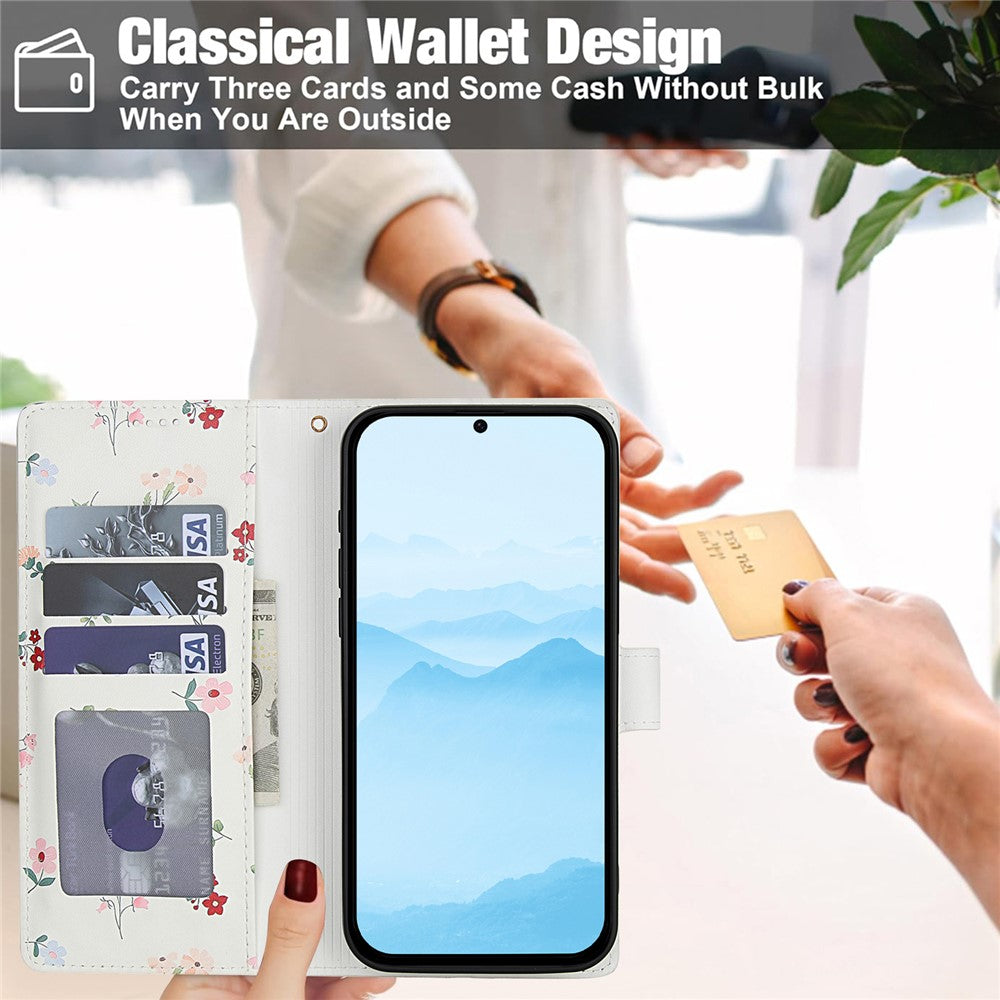 For Xiaomi Redmi Note 15 Pro 4G (Global) Wallet Case Rhombic Floral Design Leather Flip Phone Cover with Strap - A1