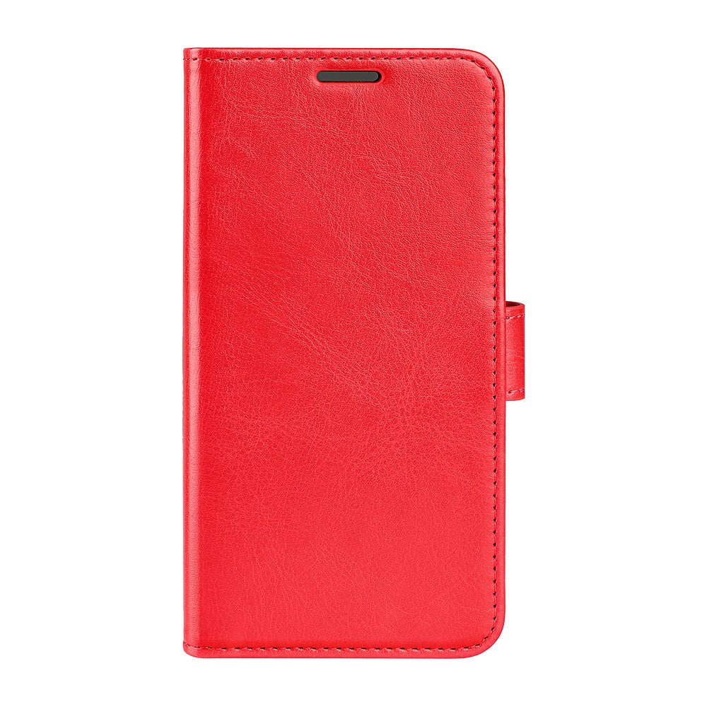 For Motorola Edge 70 5G Case Crazy Horse Texture Stand Leather Phone Cover - Red