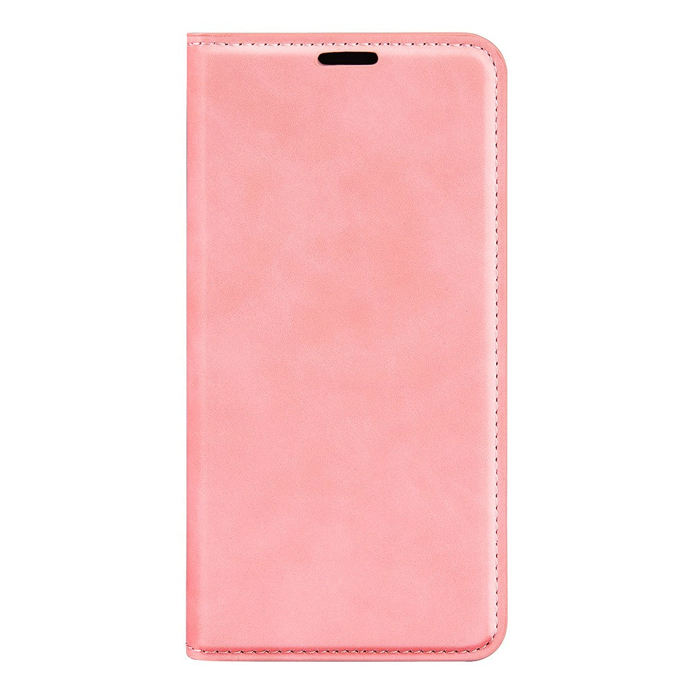 For Motorola Edge 70 5G Case Skin Touch Leather Wallet Phone Cover - Pink