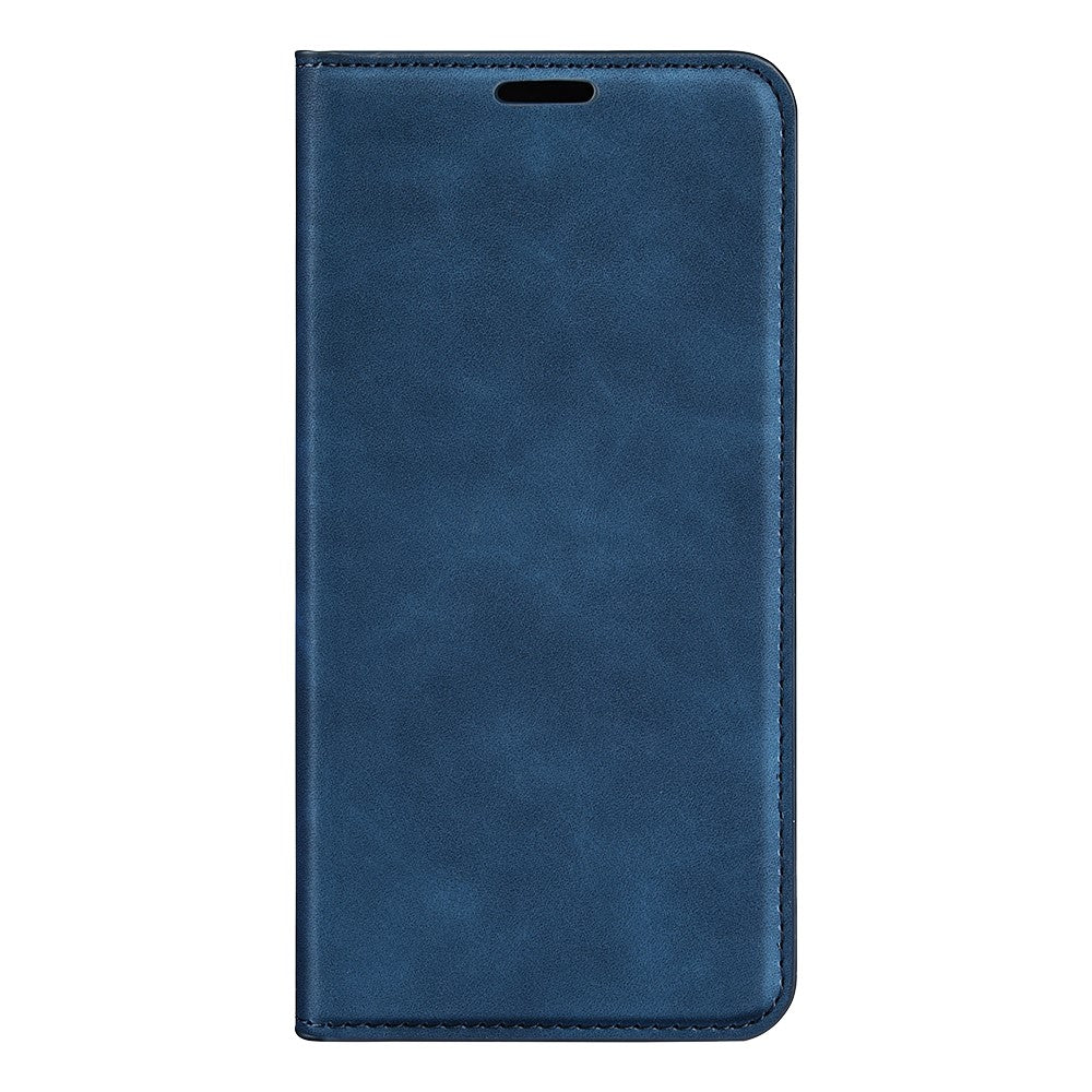 For Motorola Edge 70 5G Case Skin Touch Leather Wallet Phone Cover - Blue