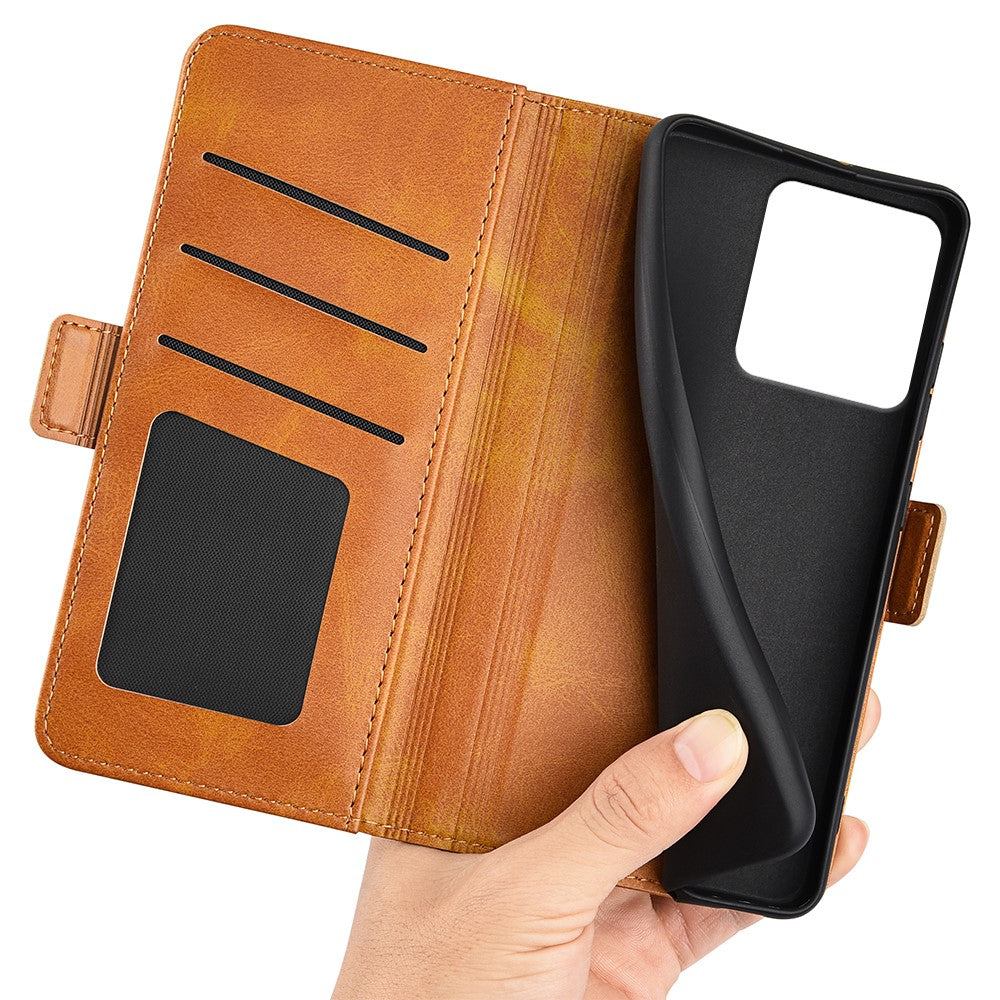 For Motorola Edge 70 5G Case Calf Texture Leather Wallet Phone Cover - Yellow