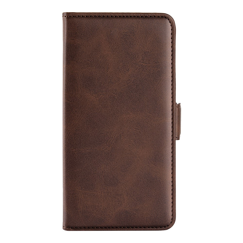 For Motorola Edge 70 5G Case Calf Texture Leather Wallet Phone Cover - Brown