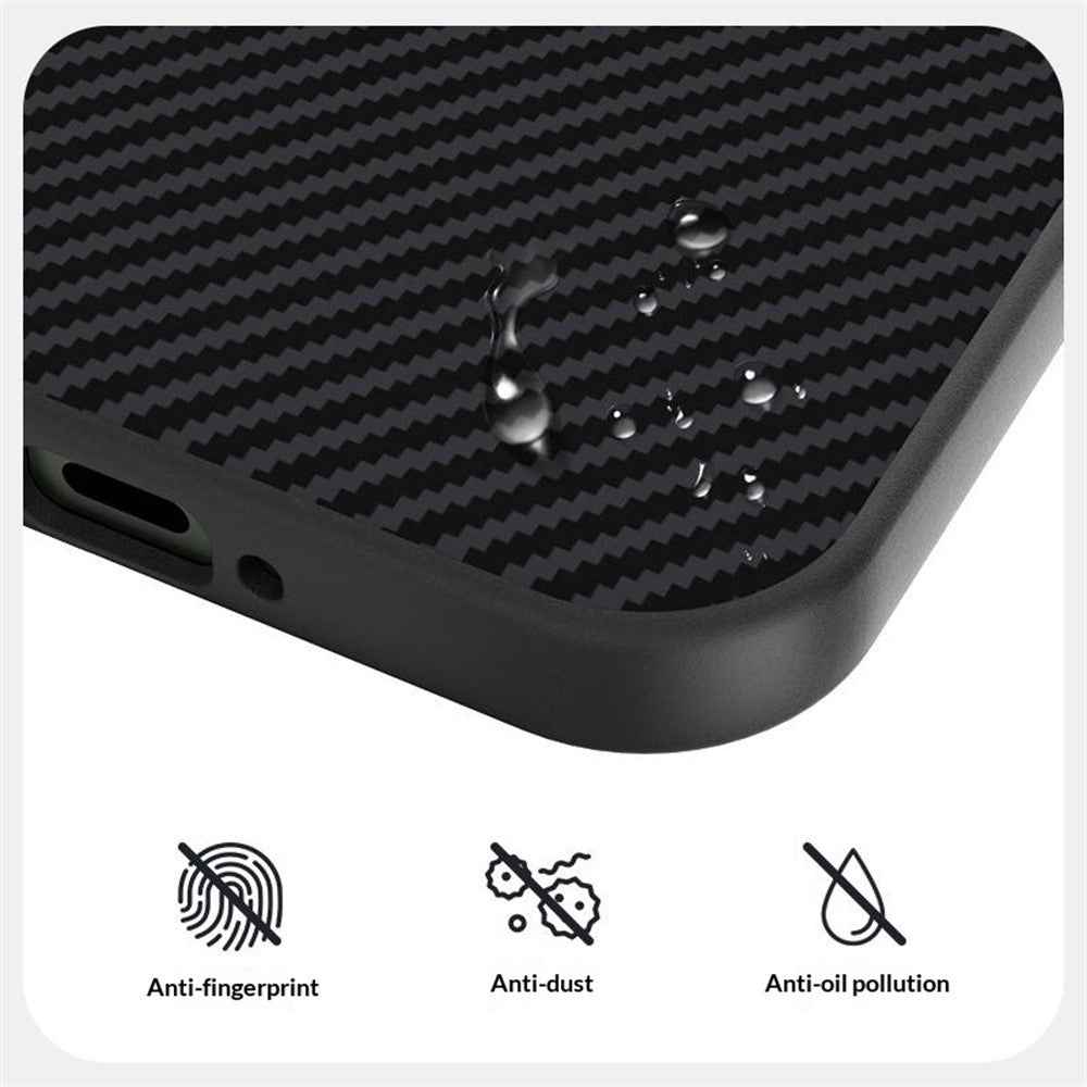 ABEEL For Xiaomi 17 Pro Magnetic Case Carbon Fiber Texture TPU PC PU Phone Back Cover - Black  /  Blue