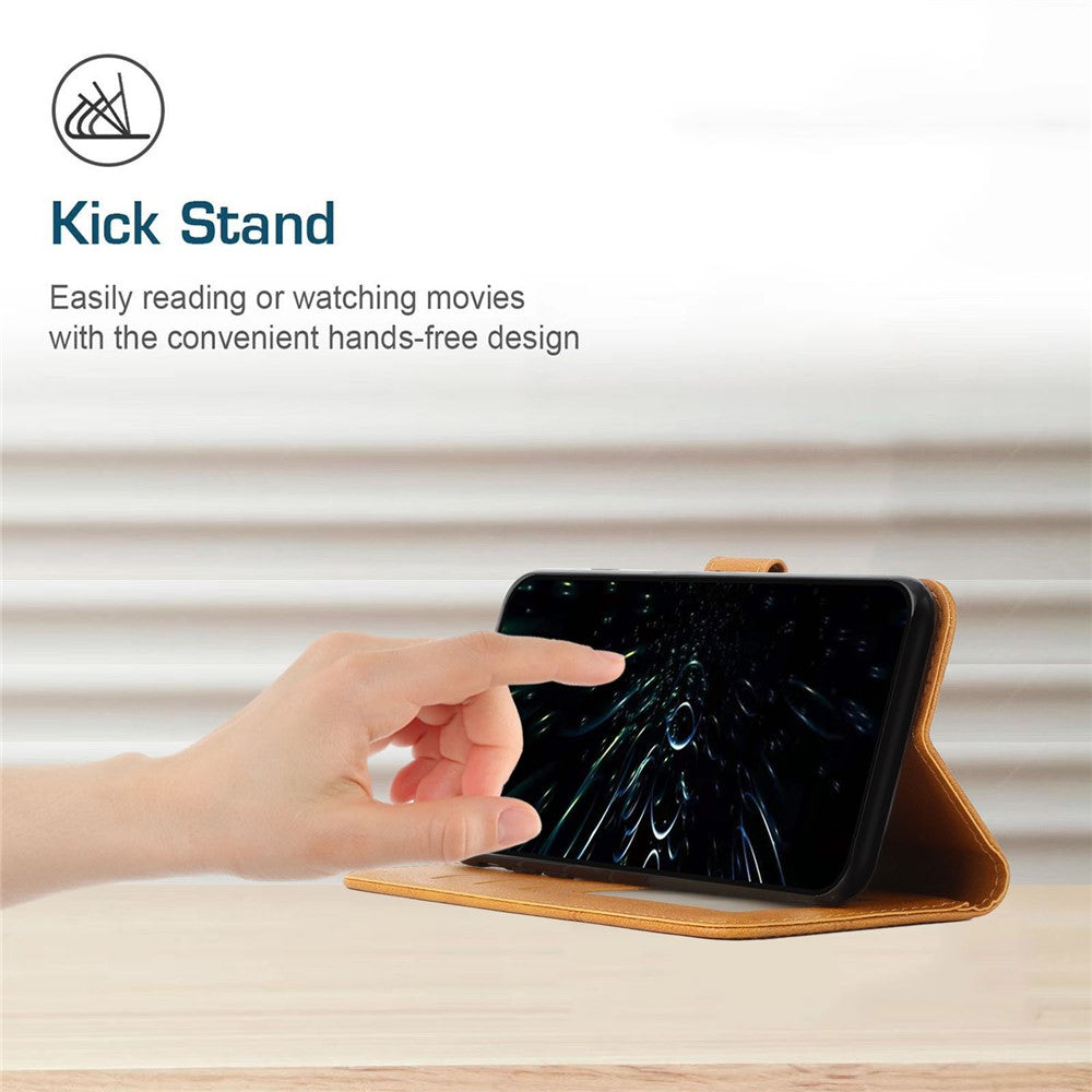 Leather Phone Case For Xiaomi Redmi Note 15 Pro 4G (Global) Foldable Stand Wallet Flip Cover with Strap - Yellow