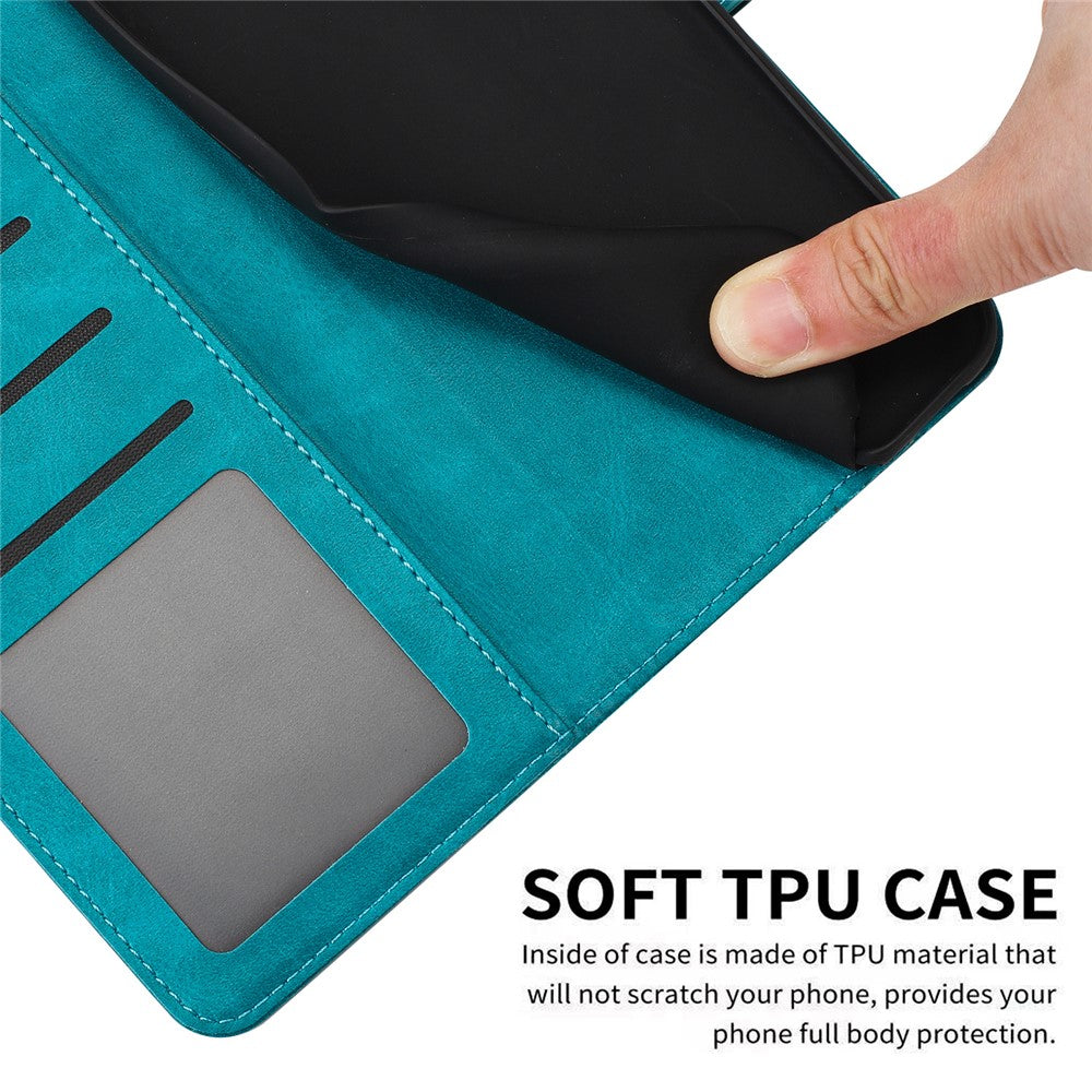 For Xiaomi Redmi Note 15 Pro 4G (Global) Wallet Case Flip Stand Calf Texture PU Leather Phone Cover with Strap - Green