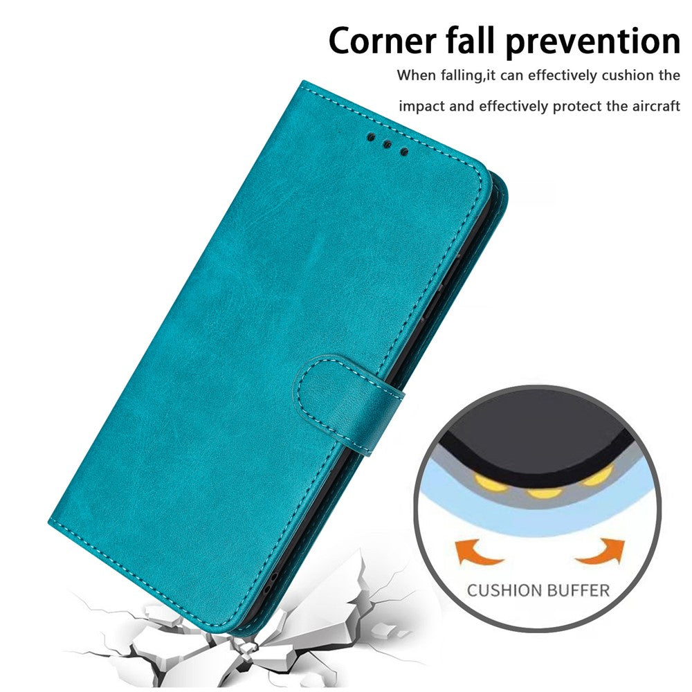 For Motorola Edge 70 5G Wallet Case Flip Stand Calf Texture PU Leather Phone Cover with Strap - Green