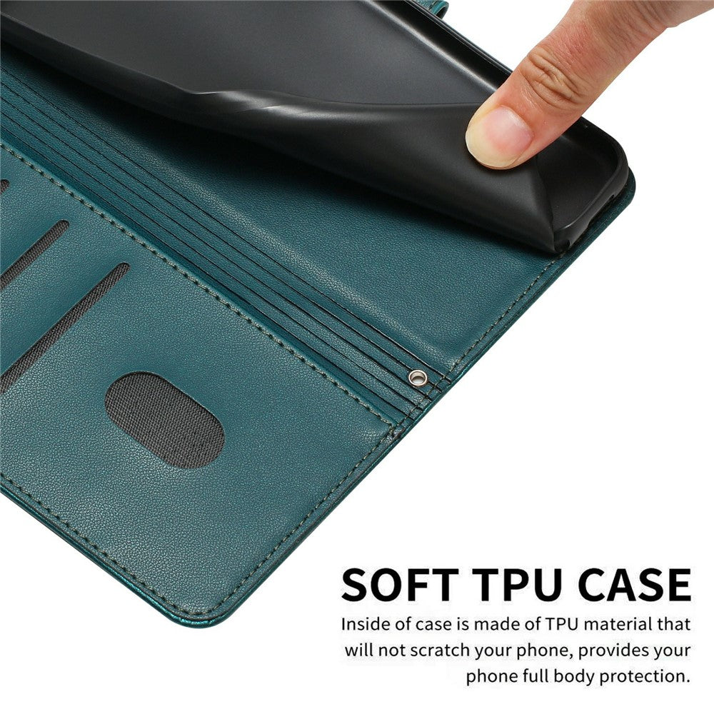 For Xiaomi Redmi Note 15 Pro 4G (Global) Wallet Case Cats Imprint Leather Phone Cover with Strap - Blackish Green