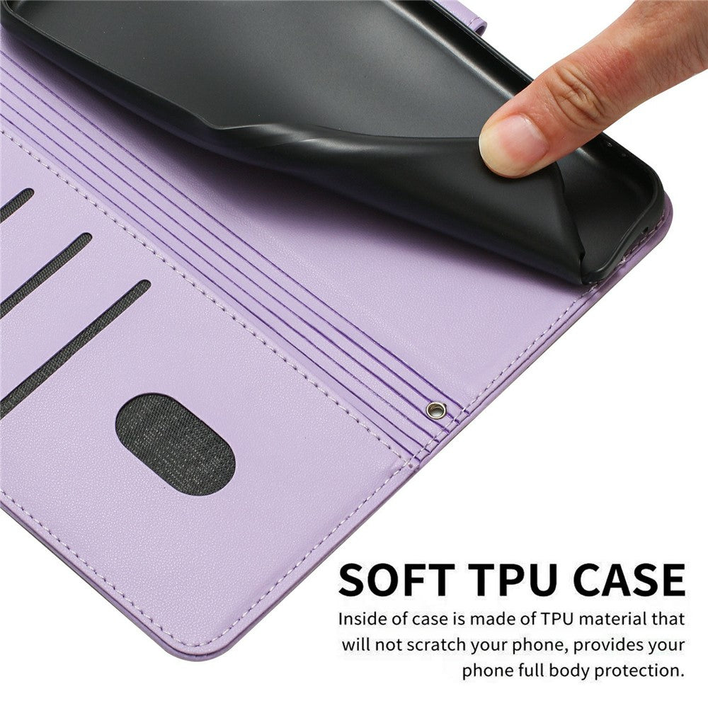 For Xiaomi Redmi Note 15 Pro 4G (Global) Wallet Case Cats Imprint Leather Phone Cover with Strap - Purple