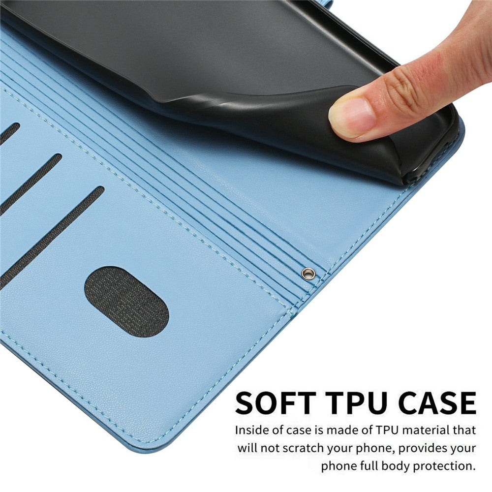 For Motorola Edge 70 5G Wallet Case Cats Imprint Leather Phone Cover with Strap - Blue