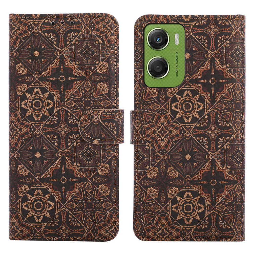 For Motorola Edge 70 5G Leather Wallet Case Bohemian-style TPU PU Phone Cover with Stand - Starry Sky