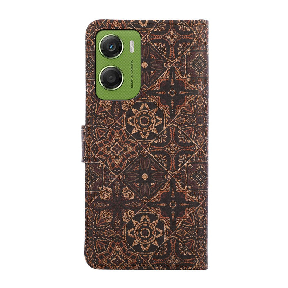For Motorola Edge 70 5G Leather Wallet Case Bohemian-style TPU PU Phone Cover with Stand - Starry Sky