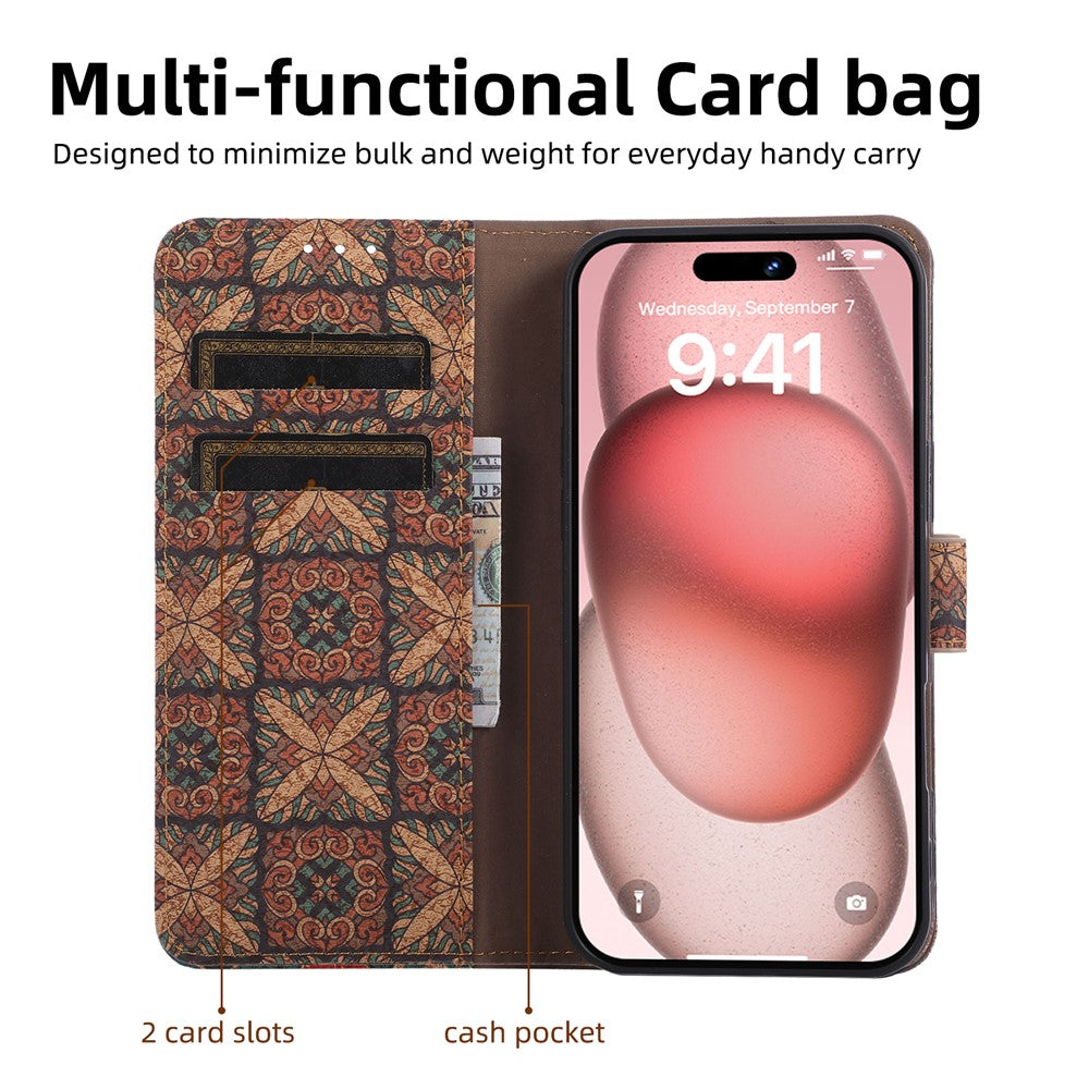 For Motorola Edge 70 5G Leather Wallet Case Bohemian-style TPU PU Phone Cover with Stand - Hearts