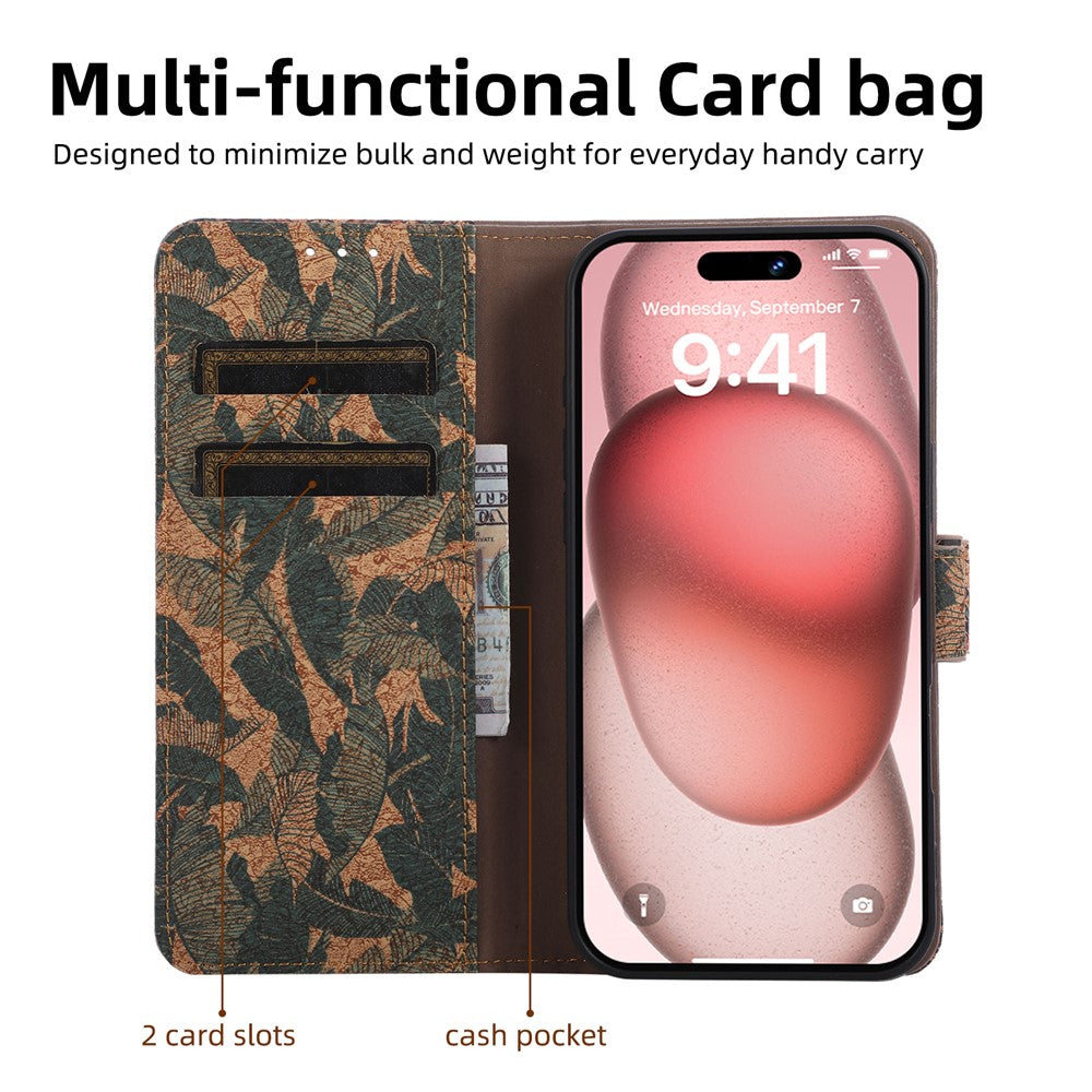 For Xiaomi Poco M8 5G / Redmi Note 15 5G (Global) Leather Wallet Case Bohemian-style TPU PU Phone Cover with Stand - Autumn Leaves