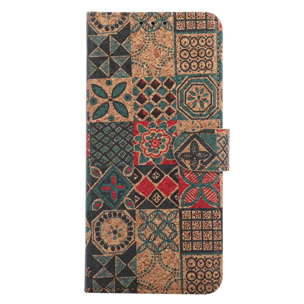For Xiaomi Poco M8 5G / Redmi Note 15 5G (Global) Leather Wallet Case Bohemian-style TPU PU Phone Cover with Stand - Petals