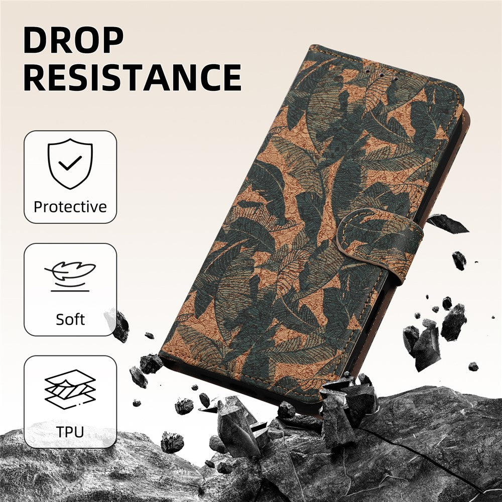 For Xiaomi Poco M8 Pro 5G / Redmi Note 15 Pro+ 5G (Global) Leather Wallet Case Bohemian-style TPU PU Phone Cover with Stand - Autumn Leaves