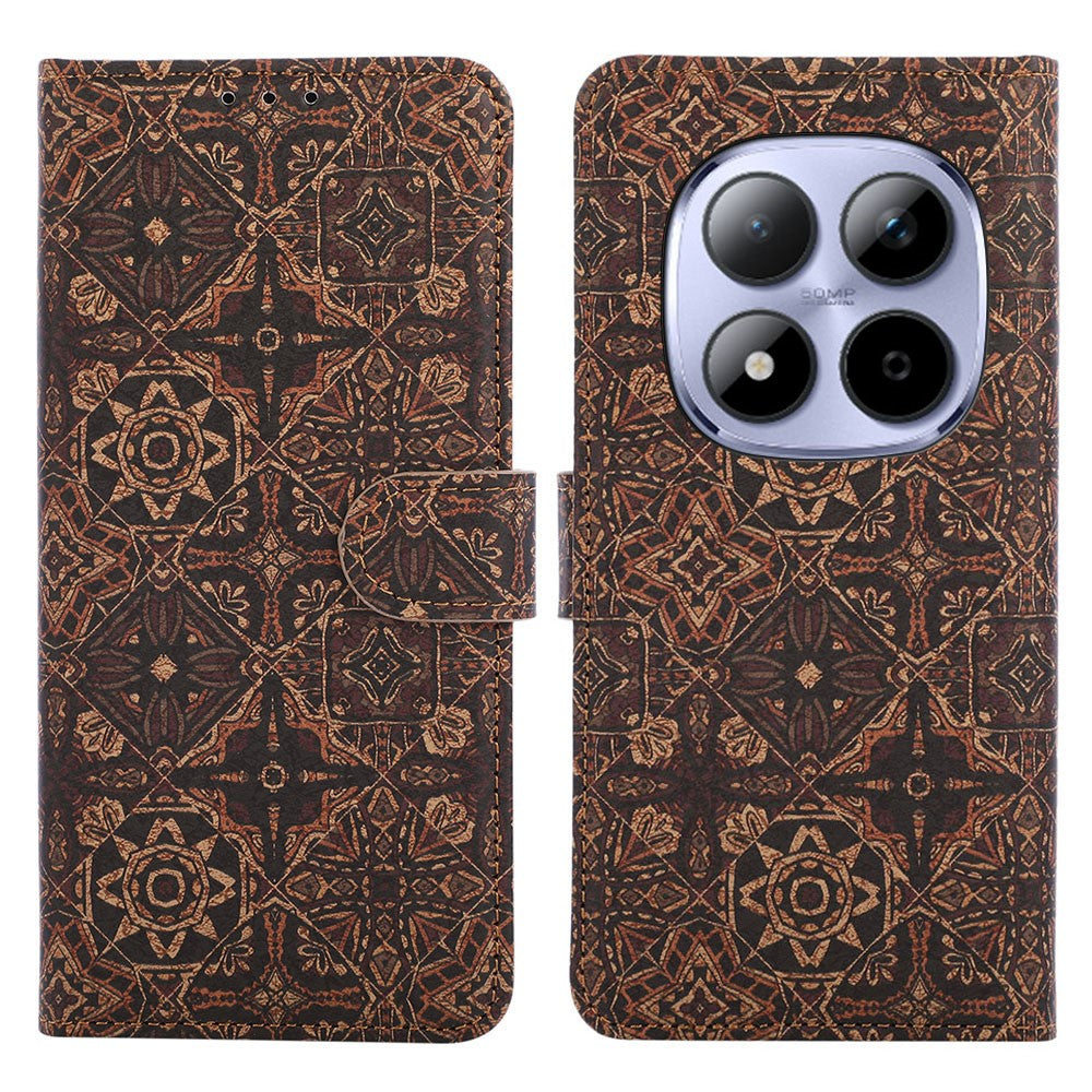 For Xiaomi Poco M8 Pro 5G / Redmi Note 15 Pro+ 5G (Global) Leather Wallet Case Bohemian-style TPU PU Phone Cover with Stand - Starry Sky