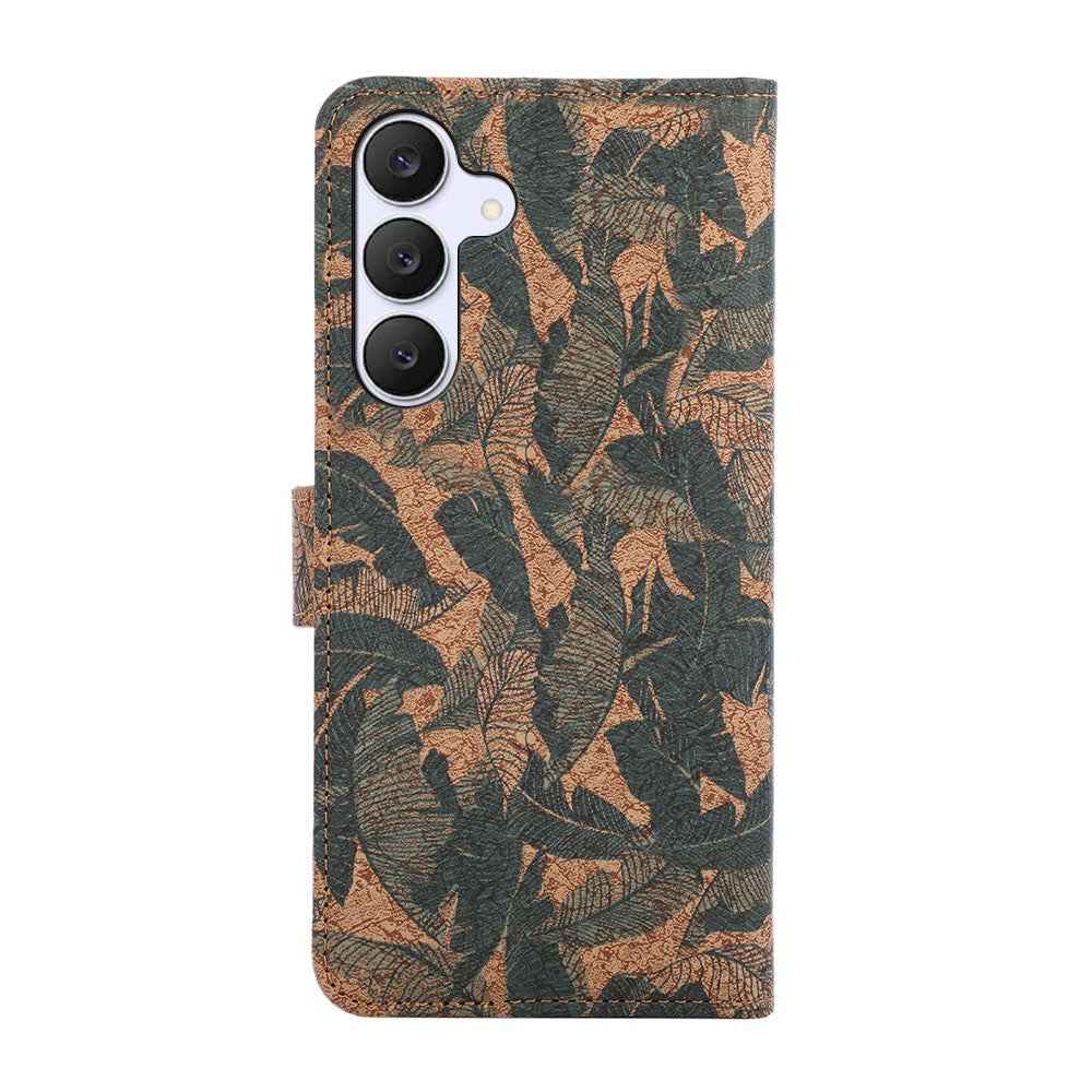 For Samsung Galaxy A57 5G Leather Wallet Case Bohemian-style TPU PU Phone Cover with Stand - Autumn Leaves