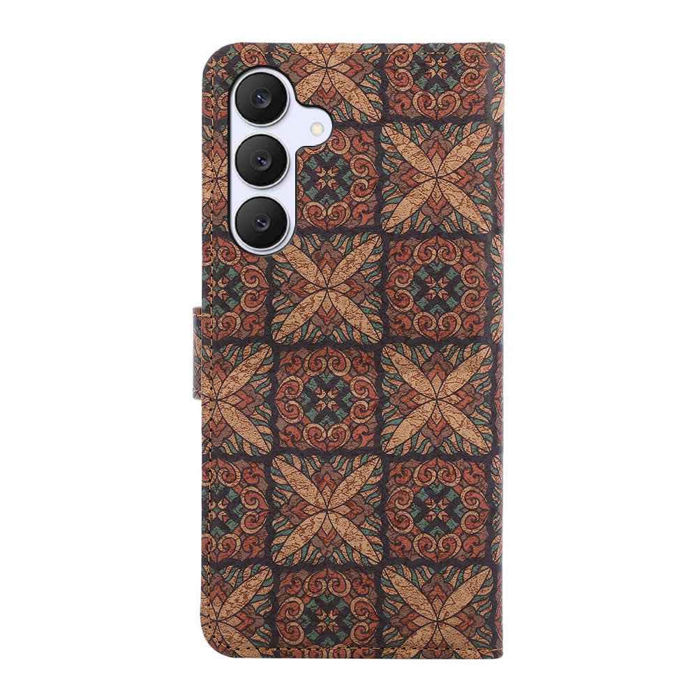 For Samsung Galaxy A57 5G Leather Wallet Case Bohemian-style TPU PU Phone Cover with Stand - Hearts