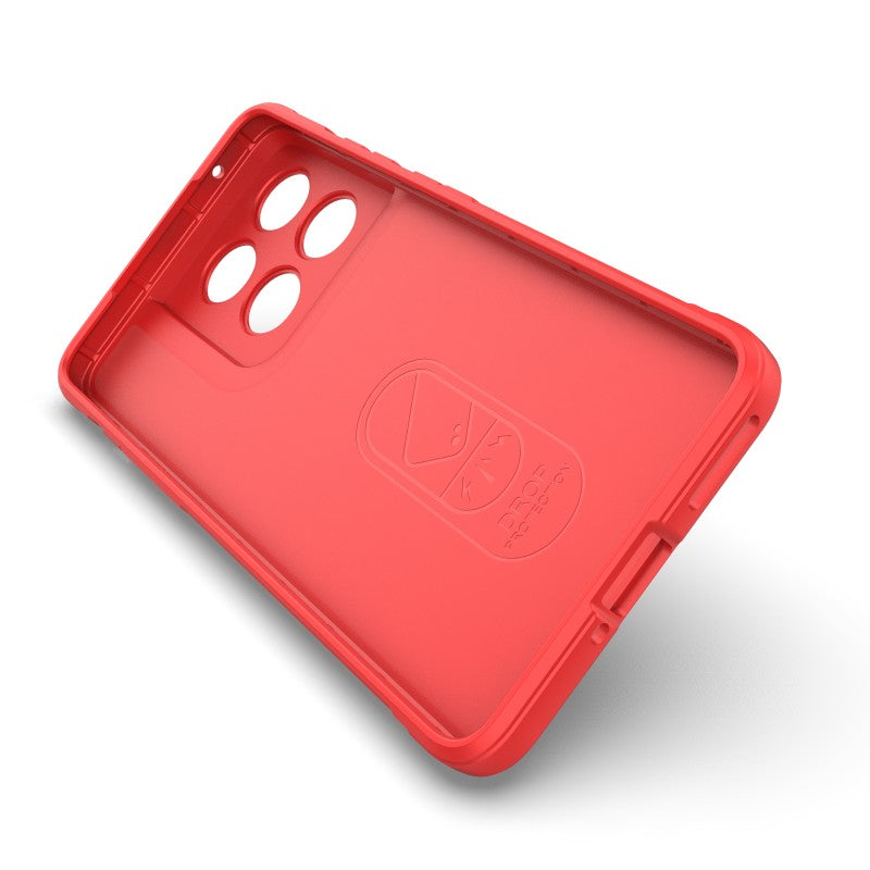 For Motorola Edge 70 5G TPU Case WANLONFENG HD Series Anti Slip Phone Cover with Tempered Glass - Red