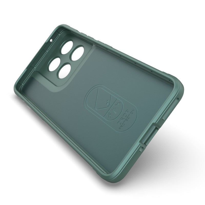 For Motorola Edge 70 5G TPU Case WANLONFENG HD Series Anti Slip Phone Cover with Tempered Glass - Army Green
