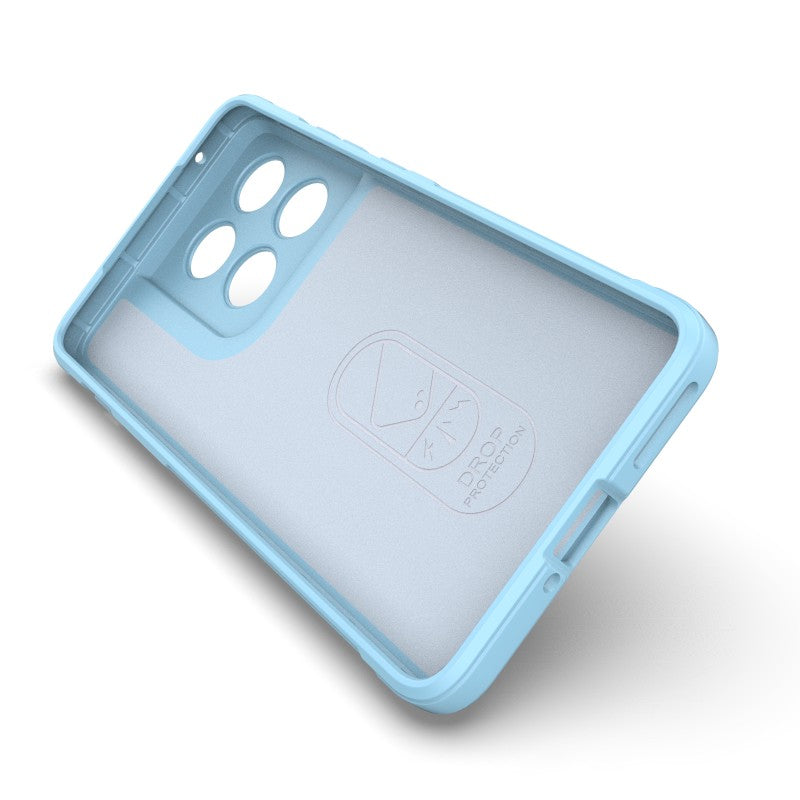 For Motorola Edge 70 5G TPU Case WANLONFENG HD Series Anti Slip Phone Cover with Tempered Glass - Baby Blue