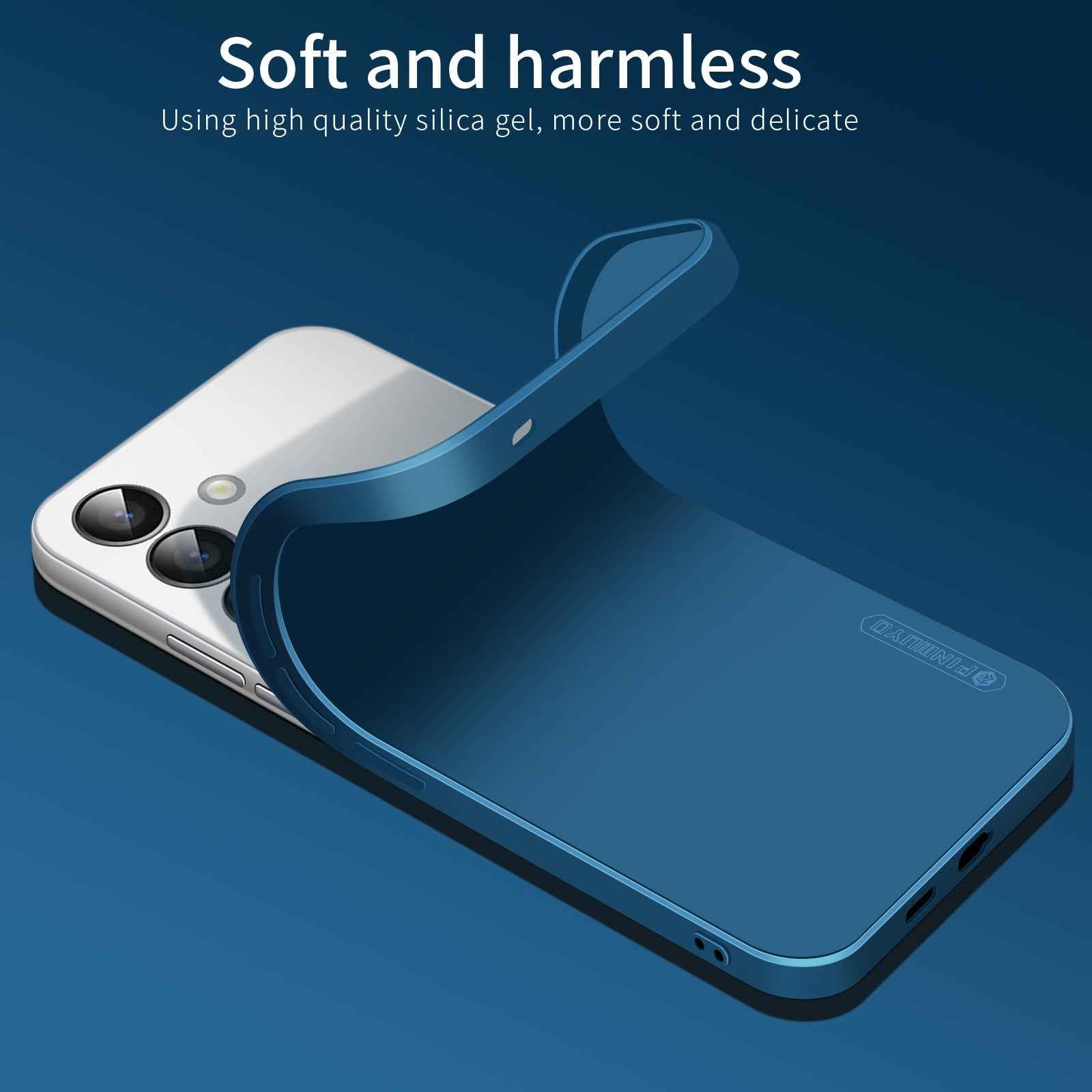For Samsung Galaxy A57 5G Phone Case PINWUYO Soft Matte TPU Mobile Back Cover - Blue
