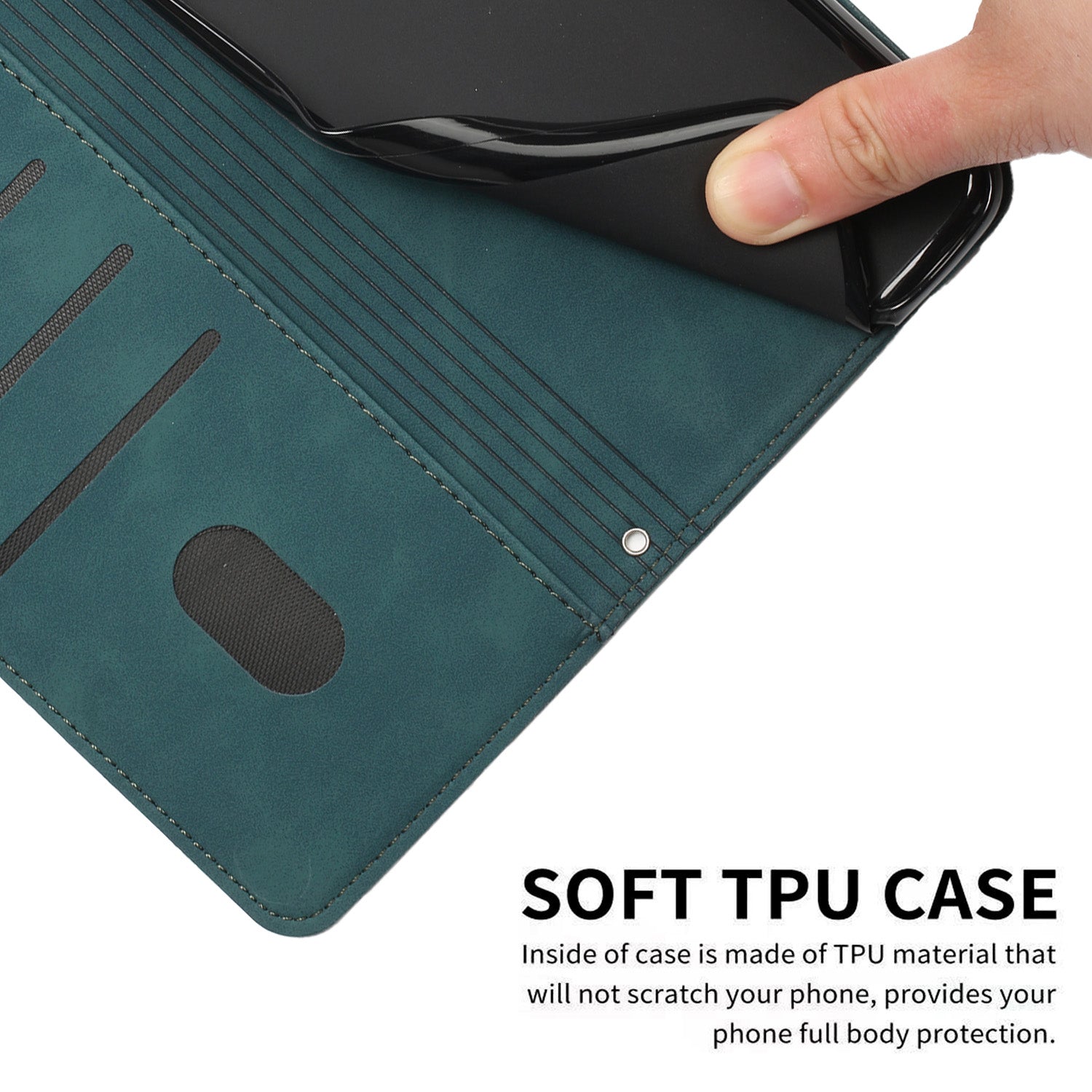 For Xiaomi Redmi Note 15 Pro 4G (Global) Stand Case PU Leather Phone Cover Imprinted Heart Pattern - Green