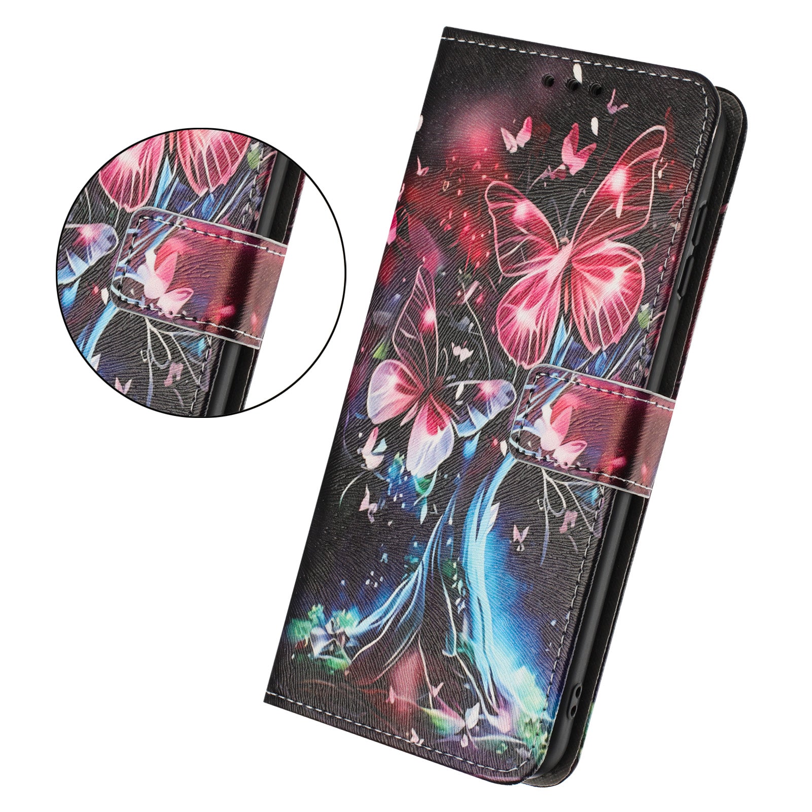 For Motorola Moto G57 Power 5G / Motorola Moto G57 5G / Motorola Moto G100 5G (2025) / Motorola Moto G67 Power 5G Wallet Case Pattern Printing PU Leather Phone Cover with Lanyard - Butterfly Tree