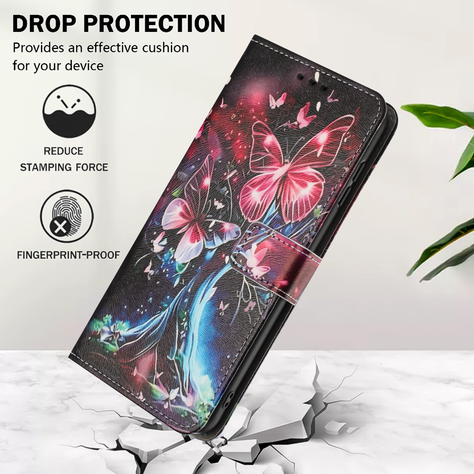 For Motorola Moto G57 Power 5G / Motorola Moto G57 5G / Motorola Moto G100 5G (2025) / Motorola Moto G67 Power 5G Wallet Case Pattern Printing PU Leather Phone Cover with Lanyard - Butterfly Tree