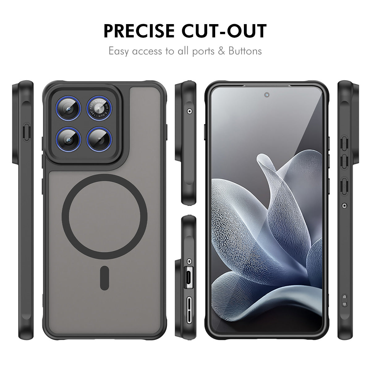 For Motorola Edge 70 5G ENKAY HAT PRINCE Magnetic Case with 9H Tempered Glass PC TPU Matte Phone Cover - Blue