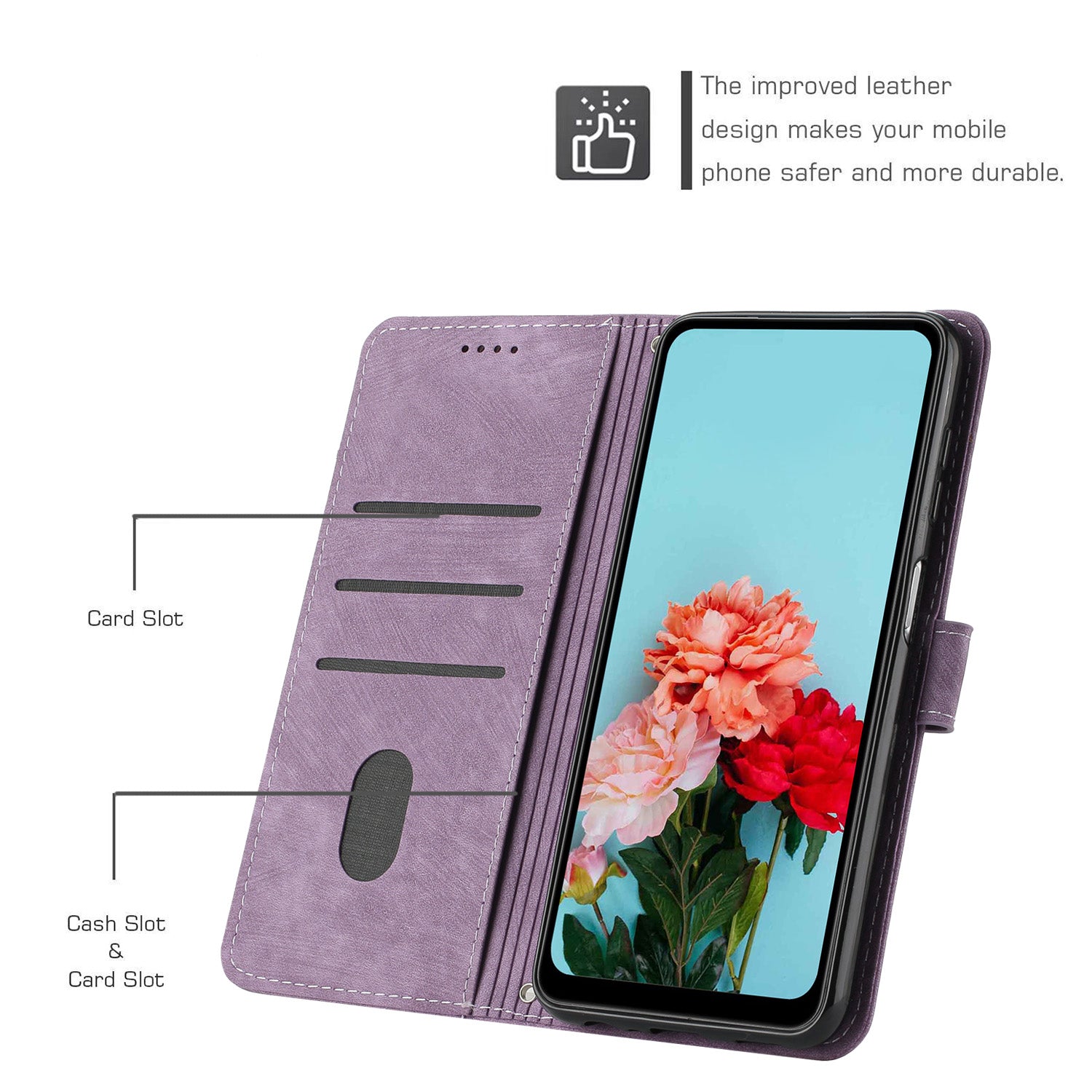 For Motorola Moto G57 Power 5G / Motorola Moto G57 5G / Motorola Moto G100 5G (2025) / Motorola Moto G67 Power 5G Stand Case Imprinted Lines Leather Phone Cover - Purple