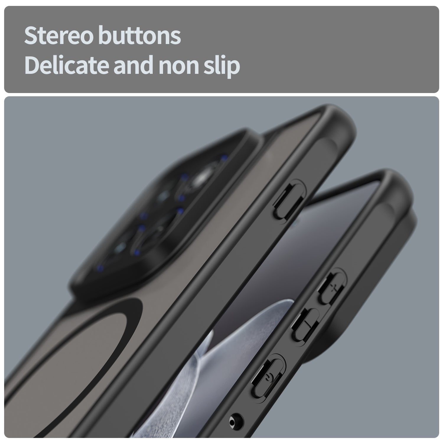 For Motorola Edge 70 5G Magnetic Case with Screen Film WANLONFENG FD Series Skin Touch TPU + PC Phone Back Cover - Black