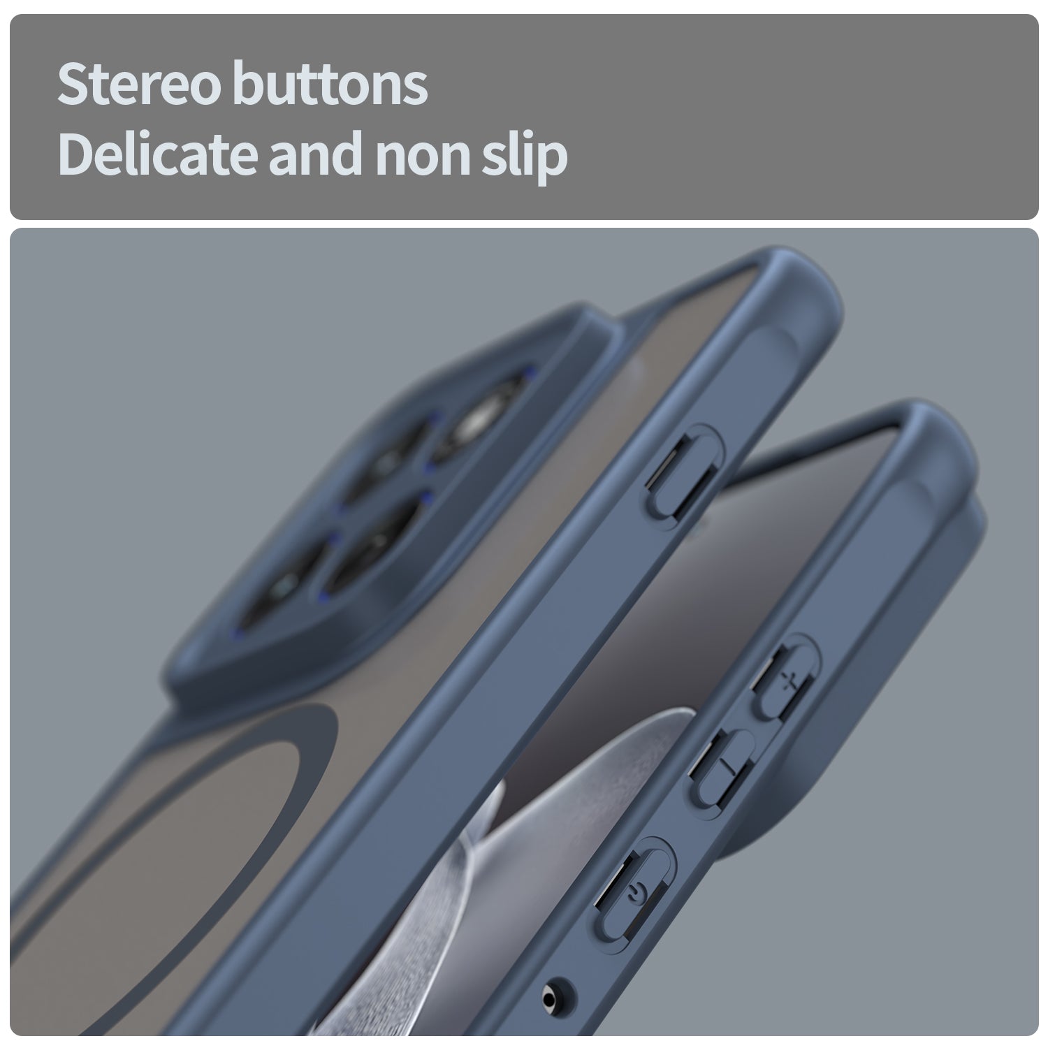 For Motorola Edge 70 5G Magnetic Case with Screen Film WANLONFENG FD Series Skin Touch TPU + PC Phone Back Cover - Blue