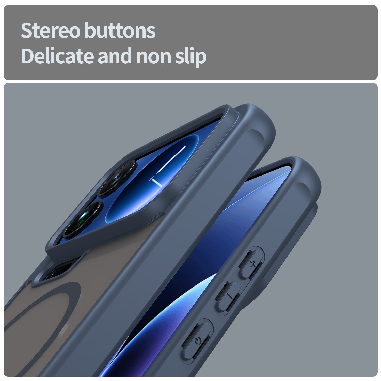 For Xiaomi 17 Pro Max Magnetic Case with Screen Film WANLONFENG FD Series Skin Touch TPU + PC Phone Back Cover - Blue