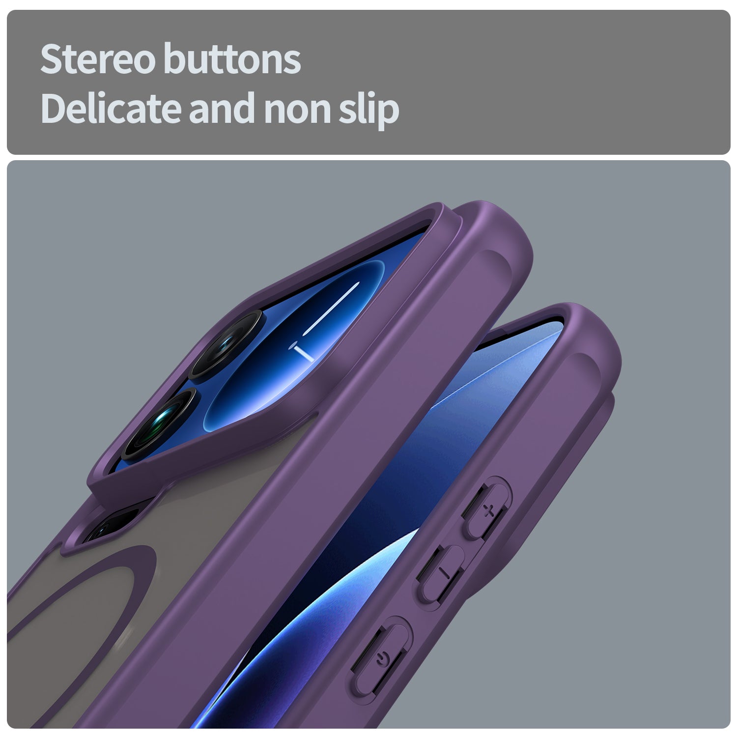 For Xiaomi 17 Pro Max Magnetic Case with Screen Film WANLONFENG FD Series Skin Touch TPU + PC Phone Back Cover - Purple