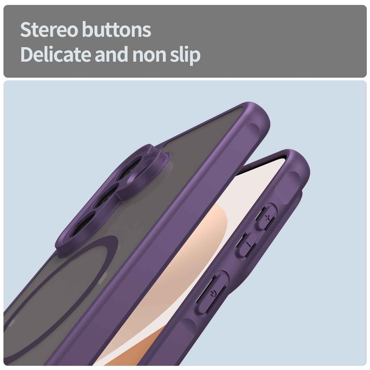 For Samsung Galaxy A57 5G Magnetic Case with Screen Film WANLONFENG FD Series Skin Touch TPU + PC Phone Back Cover - Purple