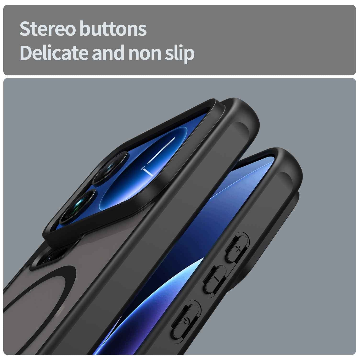 For Xiaomi 17 Pro Magnetic Case with Screen Film WANLONFENG FD Series Skin Touch TPU + PC Phone Back Cover - Black